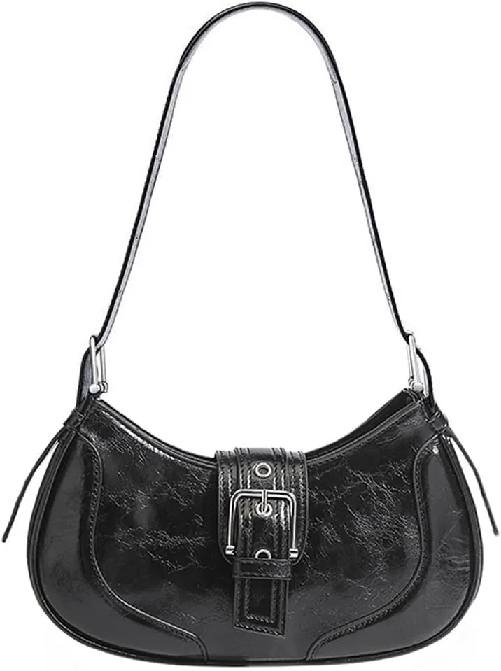 RTGGSEL Women's Contrast Color Plaid Striped Saddle Crossbody Shoulder Underarm Satchel Handbag Tote Clutch Purse Hobo Bag