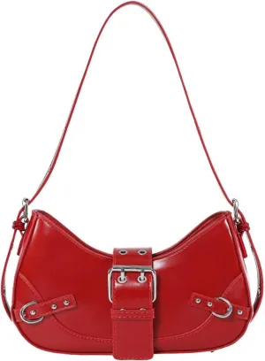 RTGGSEL Women's Contrast Color Plaid Striped Saddle Crossbody Shoulder Underarm Satchel Handbag Tote Clutch Purse Hobo Bag