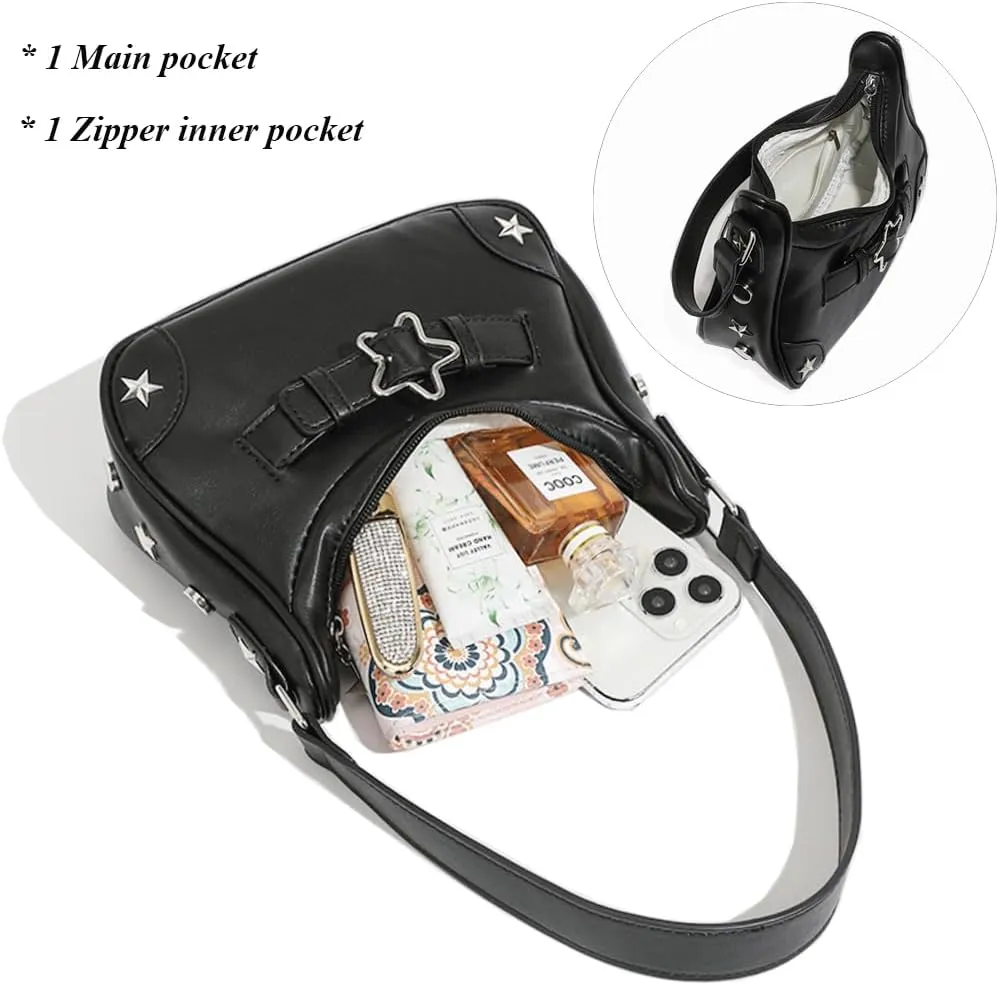 RTGGSEL Women's Contrast Color Plaid Striped Saddle Crossbody Shoulder Underarm Satchel Handbag Tote Clutch Purse Hobo Bag