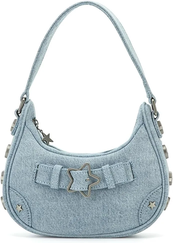 RTGGSEL Women's Contrast Color Plaid Striped Saddle Crossbody Shoulder Underarm Satchel Handbag Tote Clutch Purse Hobo Bag