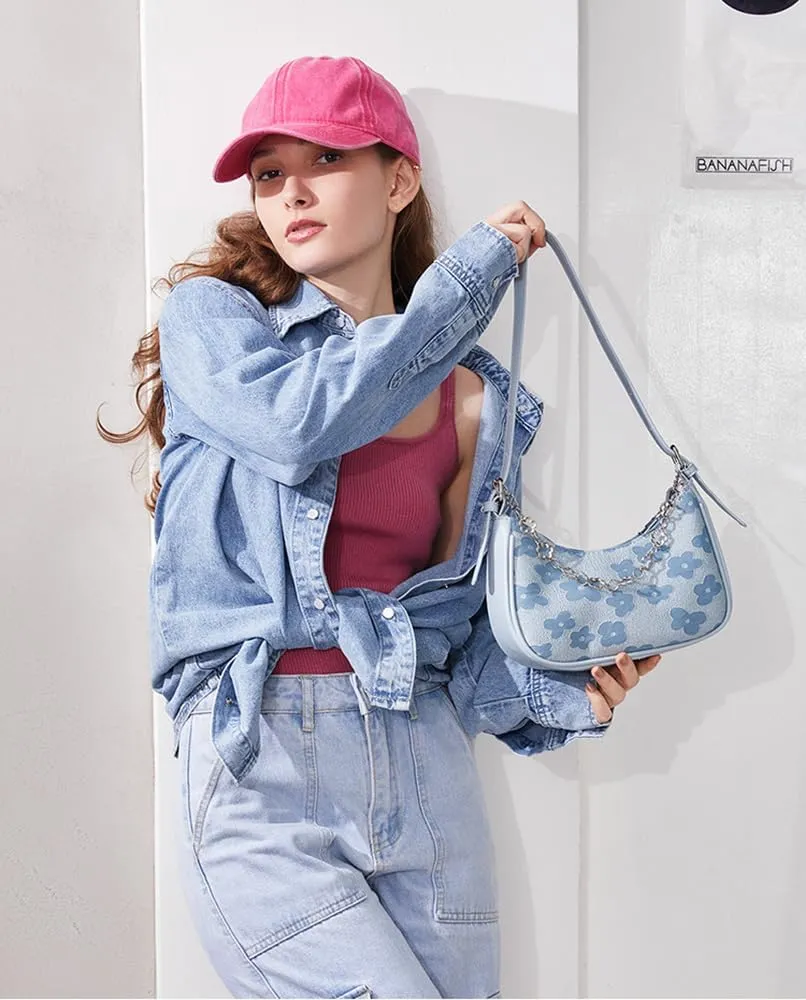 RTGGSEL Women's Contrast Color Plaid Striped Saddle Crossbody Shoulder Underarm Satchel Handbag Tote Clutch Purse Hobo Bag