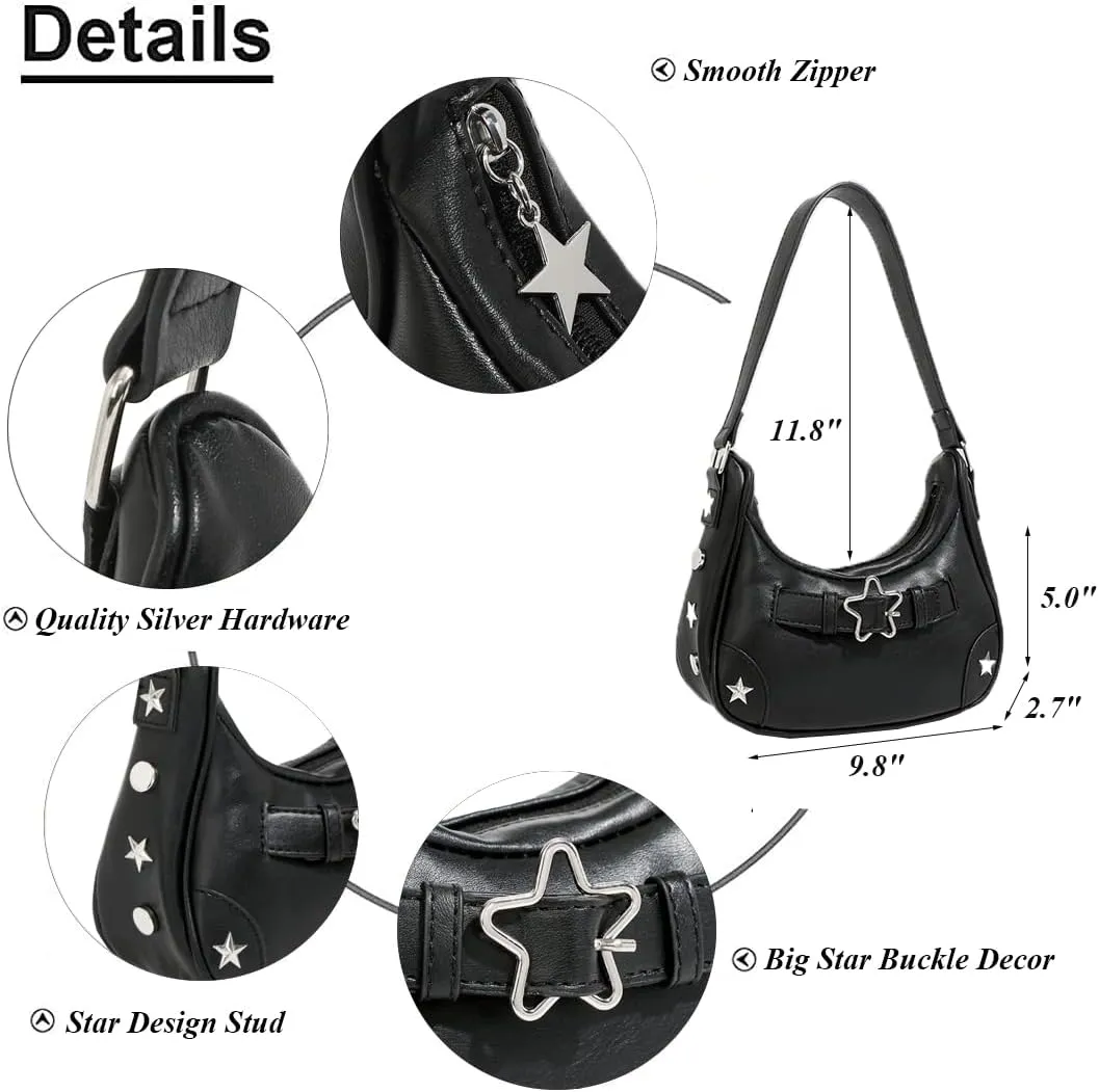 RTGGSEL Women's Contrast Color Plaid Striped Saddle Crossbody Shoulder Underarm Satchel Handbag Tote Clutch Purse Hobo Bag