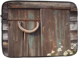 Rustic Horseshoe Barn Wooden Laptop Sleeve 10 inch Shockproof Protective Computer Carrying Cover Water Resistant Computer Bag Laptop Case Briefcase Handbags Portable Laptop Bag Gifts for Men Women