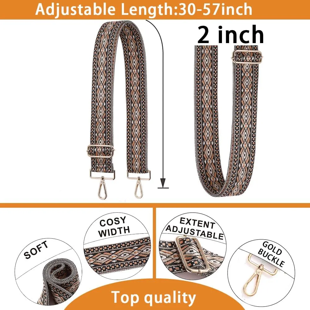 S-Jacorry Purse Strap Replacement Crossbody Wide Shoulder Strap Adjustable Canvas Straps Handbag Strap Replacement Belts
