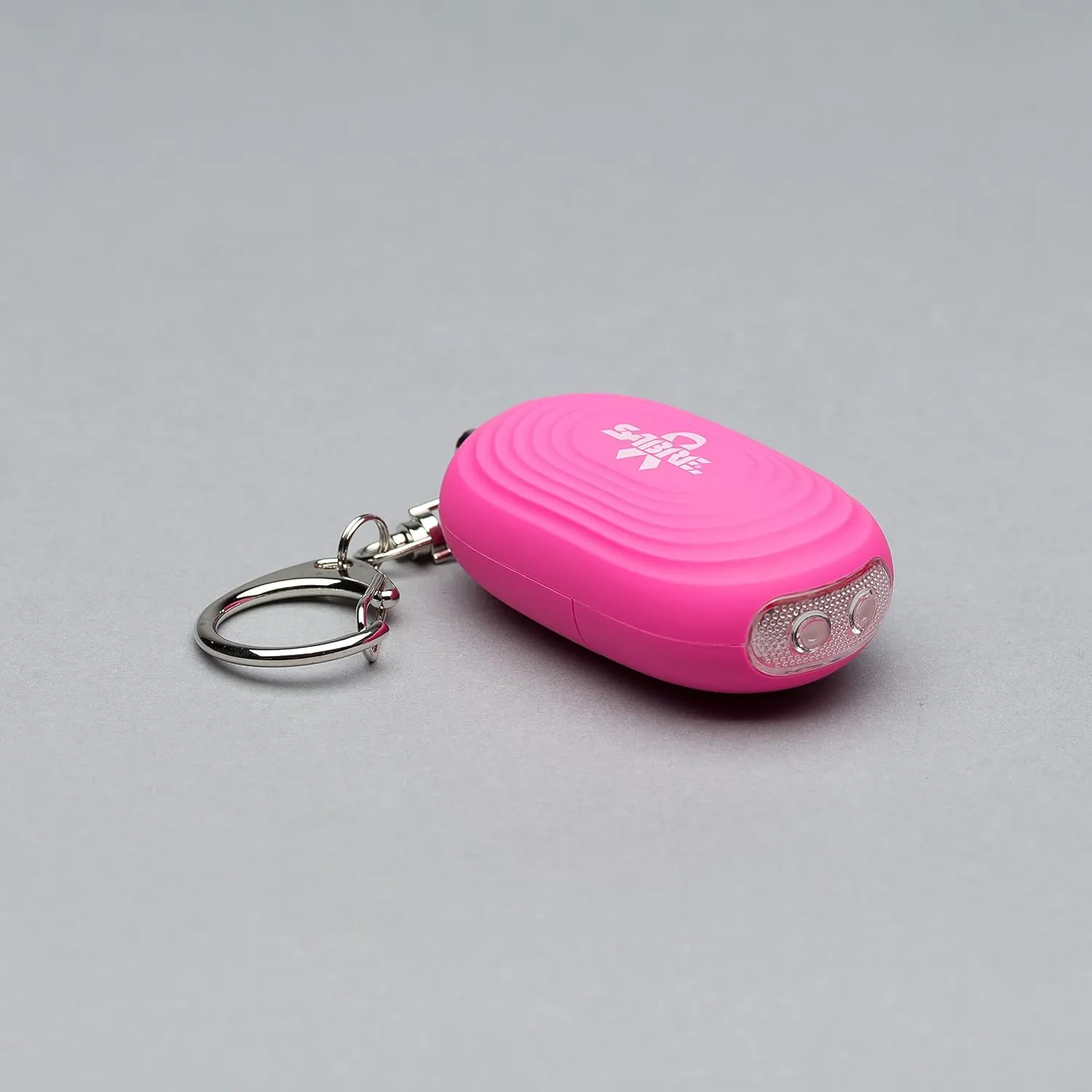 SABRE 2-in-1 Personal Alarm with LED Light, 130dB Personal Safety Siren, Snap Hook for Instant Access, 1,250 Foot (381 Meters) Range, Compact Design for Easy Attachment to Purse, Bag, or Keys