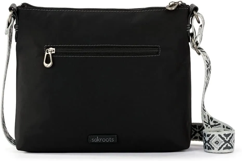 Sakroots Artist Circle Basic Crossbody in Eco Twill, Adjustable Crossbody Strap