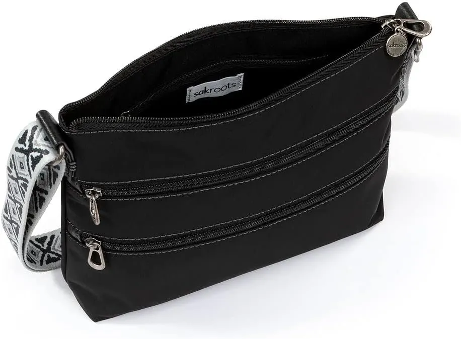 Sakroots Artist Circle Basic Crossbody in Eco Twill, Adjustable Crossbody Strap