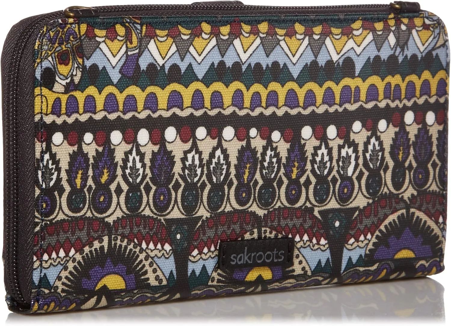 Sakroots Artist Circle Smartphone Crossbody in Eco Twill, Detachable Wristlet Strap