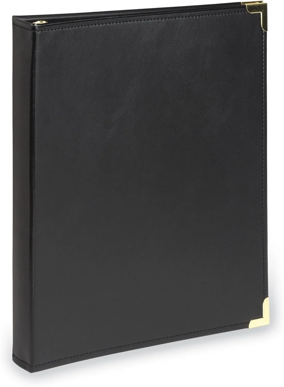 Samsill Classic Collection Executive Presentation 3 Ring Binder/Portfolio Binder, Half Inch Binder, Brass Round Ring (Holds 100 Sheets), Black