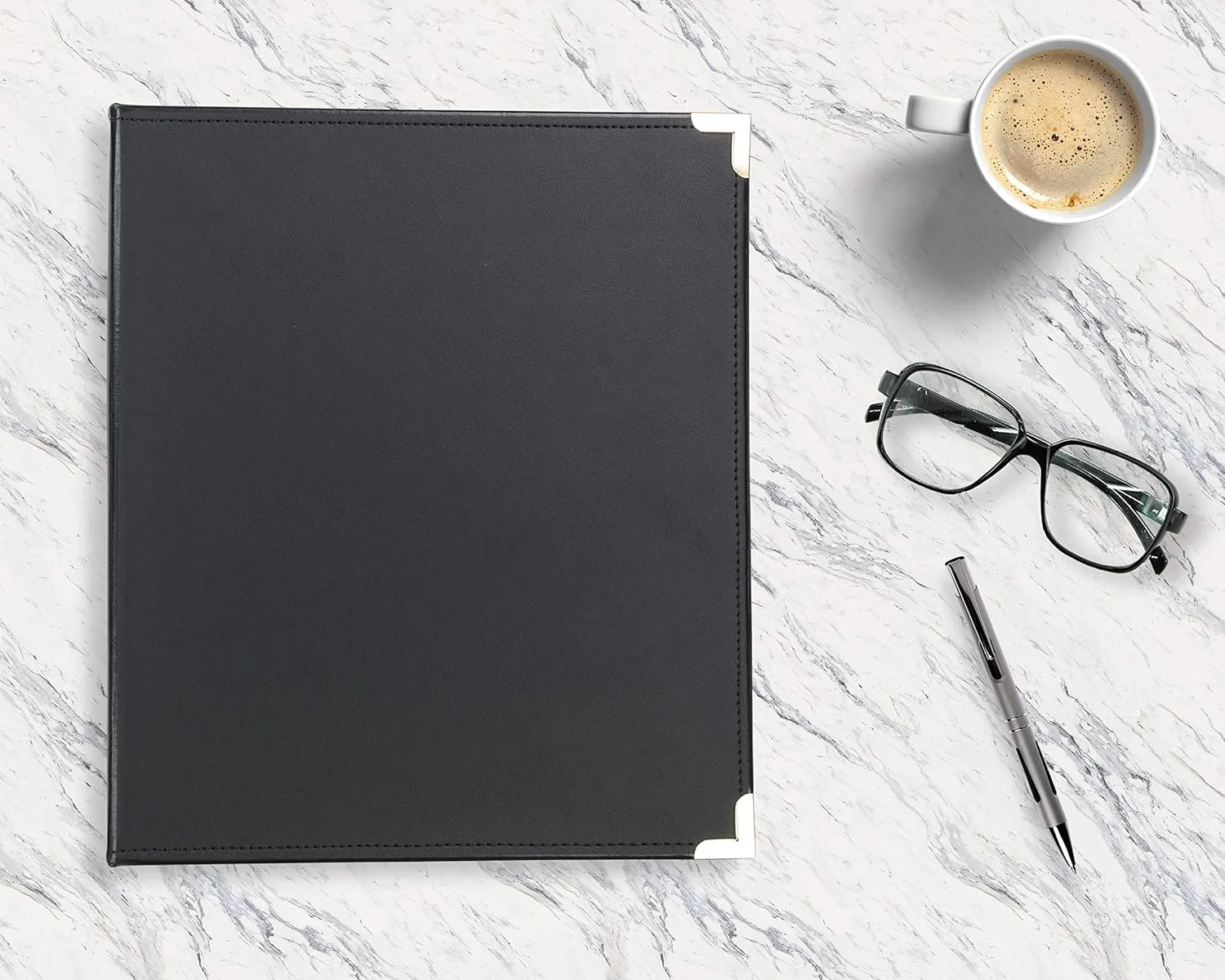 Samsill Classic Collection Executive Presentation 3 Ring Binder/Portfolio Binder, Half Inch Binder, Brass Round Ring (Holds 100 Sheets), Black