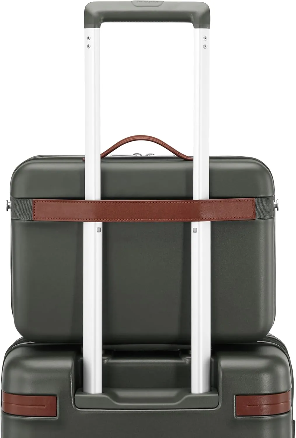Samsonite Virtuosa Hardside Train Case, Crossbody Travel Makeup Case with Removable Strap, Pine Green