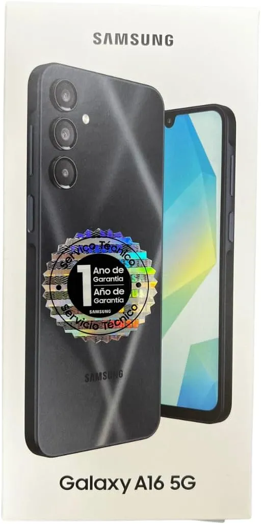 SAMSUNG Galaxy A16 5G Dual SIM (128GB, 2025) 6.7" 90Hz AMOLED, Water Resistant, 8Core, 50MP Camera (Factory Unlocked International Model for GSM, Global) A166M/DS (25W Fast Charger Bundle, Blue Black)