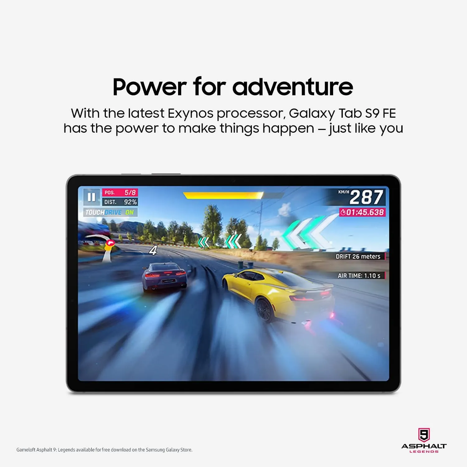 Samsung Galaxy Tab S9 FE 10.9” 256GB WiFi Android Tablet, Large Display, Long Battery Life, Powerful Processor, S Pen, 8MP Camera, Lightweight Durable Design, Expandable Storage, US Version, 2023,Gray