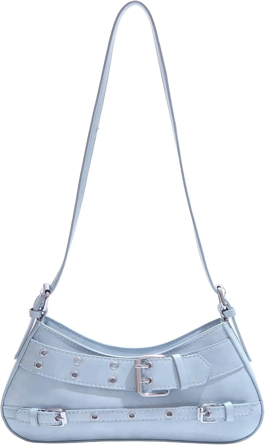 Sanxine Shoulder Bags for Women Small Y2k Purses Punk Shoulder Purse Lightweight Hobo Bag Handbags Trendy Crescent Bags