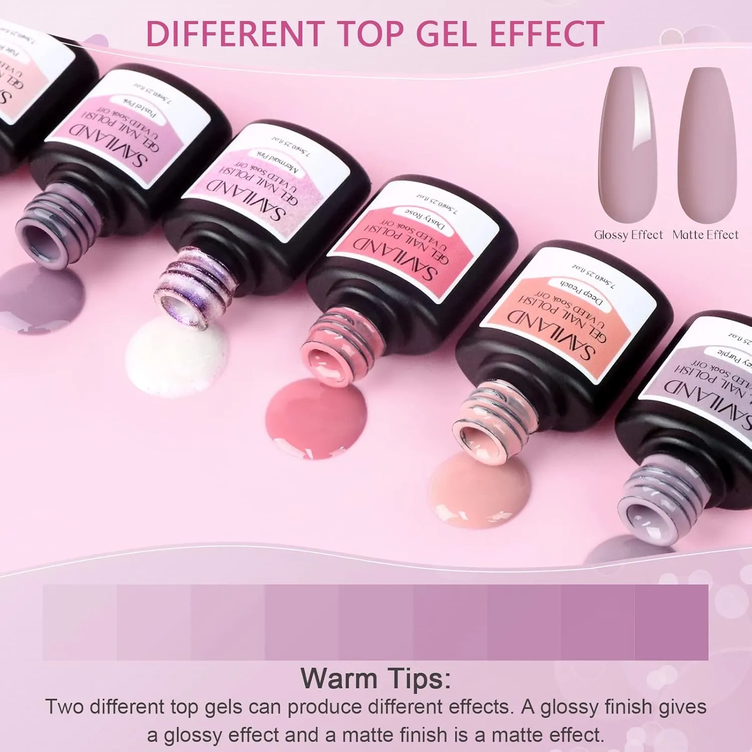 SAVILAND 33PCS Gel Nail Polish Set, Nudes Brown Pink Colors Gel Polish Set Soak Off U V LED Gel with Base & Glossy/Matte Top Gel Nail Supplies Nail Art Starter Kit Thanksgiving Gifts for Women Girls