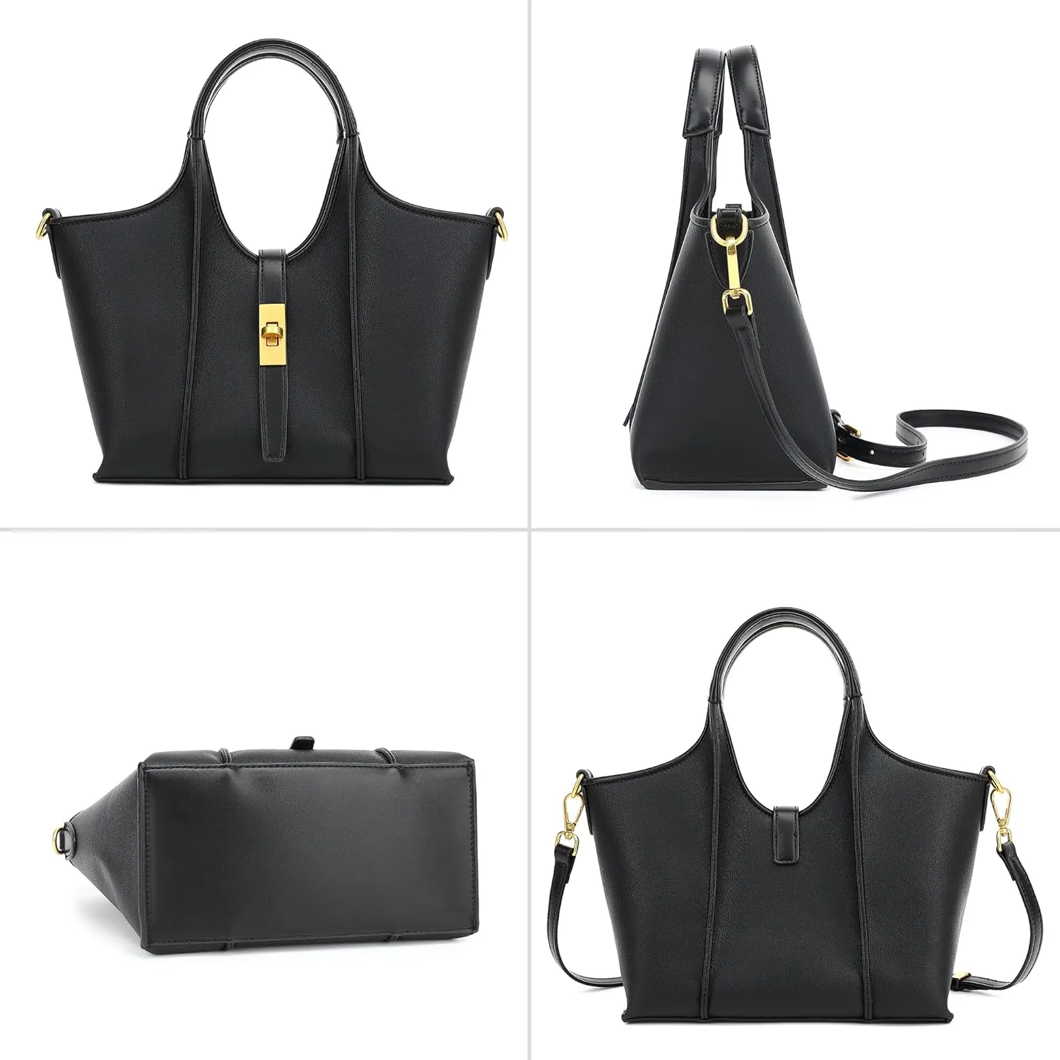 Scarleton Women's Faux Leather Purses and Handbags, Shoulder Bag, Top Handle Satchel, Hobo Bag with Pouch, H1035