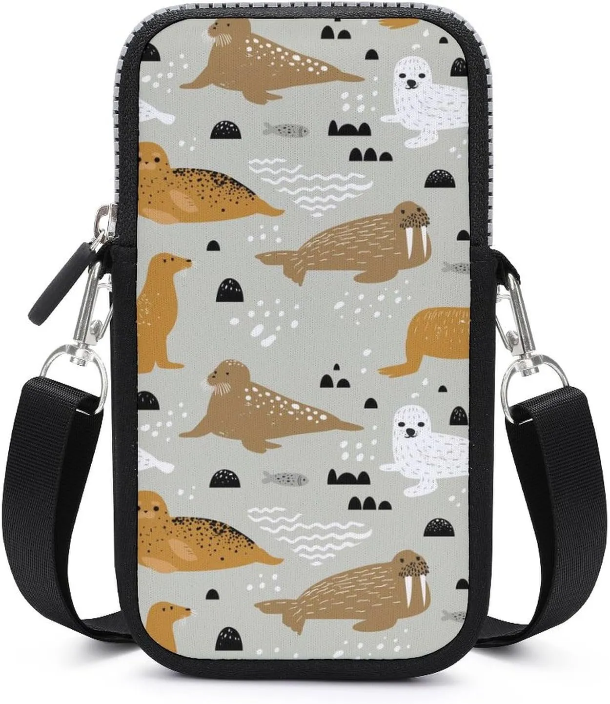 Seal and Walrus Small Cell Phone Purse Crossbody Waterproof Mini Bag Wallet with Adjustable Strap