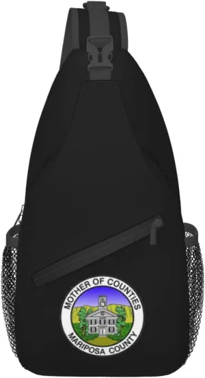 Seal Of Mariposa County, California Crossbody Bags For Women Men Chest Backpack Gym Shoulder Bag Travel Outdoor Sports Casual Crossbody Bags