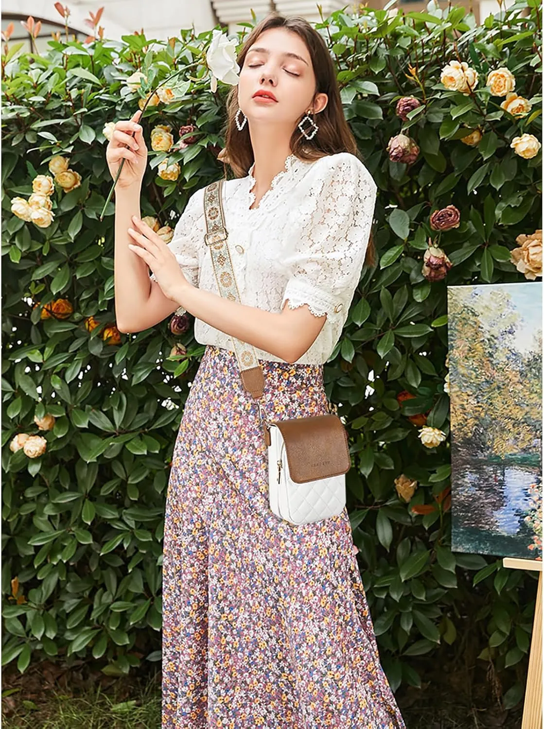 SENDEFN Small Crossbody Bags for Women Cell Phone Bag Leather Wallet Purses Adjustable Strap