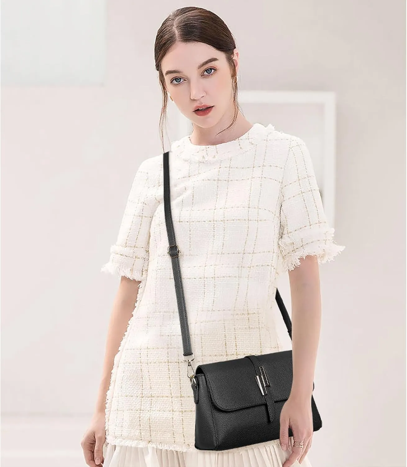 SENDEFN Small Crossbody Bags for Women Vegan Leather Purses Trendy Womens Handbags With Adjustable Strap