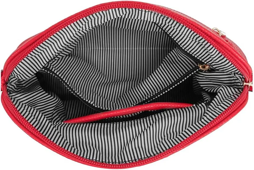 SG SUGU Lunar Lightweight Medium Dome Crossbody Bag Shoulder Bag with Tassel | Zipper Pocket | Adjustable Strap