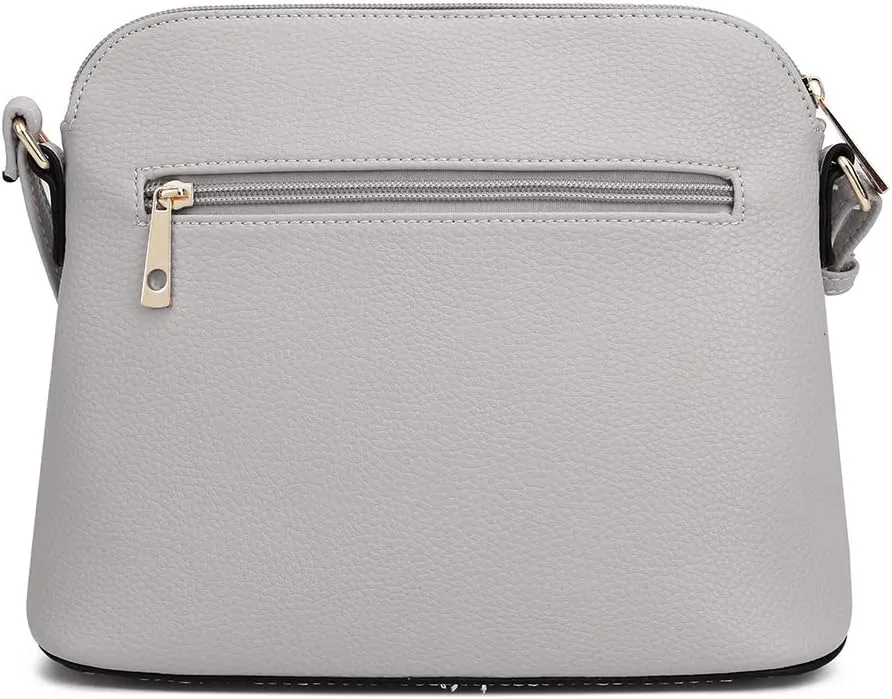 SG SUGU Lunar Lightweight Medium Dome Crossbody Bag Shoulder Bag with Tassel | Zipper Pocket | Adjustable Strap