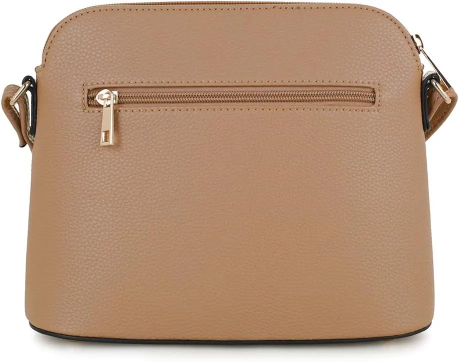SG SUGU Lunar Lightweight Medium Dome Crossbody Bag Shoulder Bag with Tassel | Zipper Pocket | Adjustable Strap