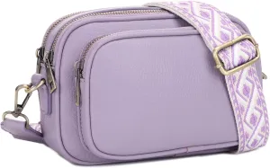 SG SUGU Small Crossbody Bag for Women, Triple Compartment Shoulder Handbags with Adjustable Strap, Camera Purse for Everyday