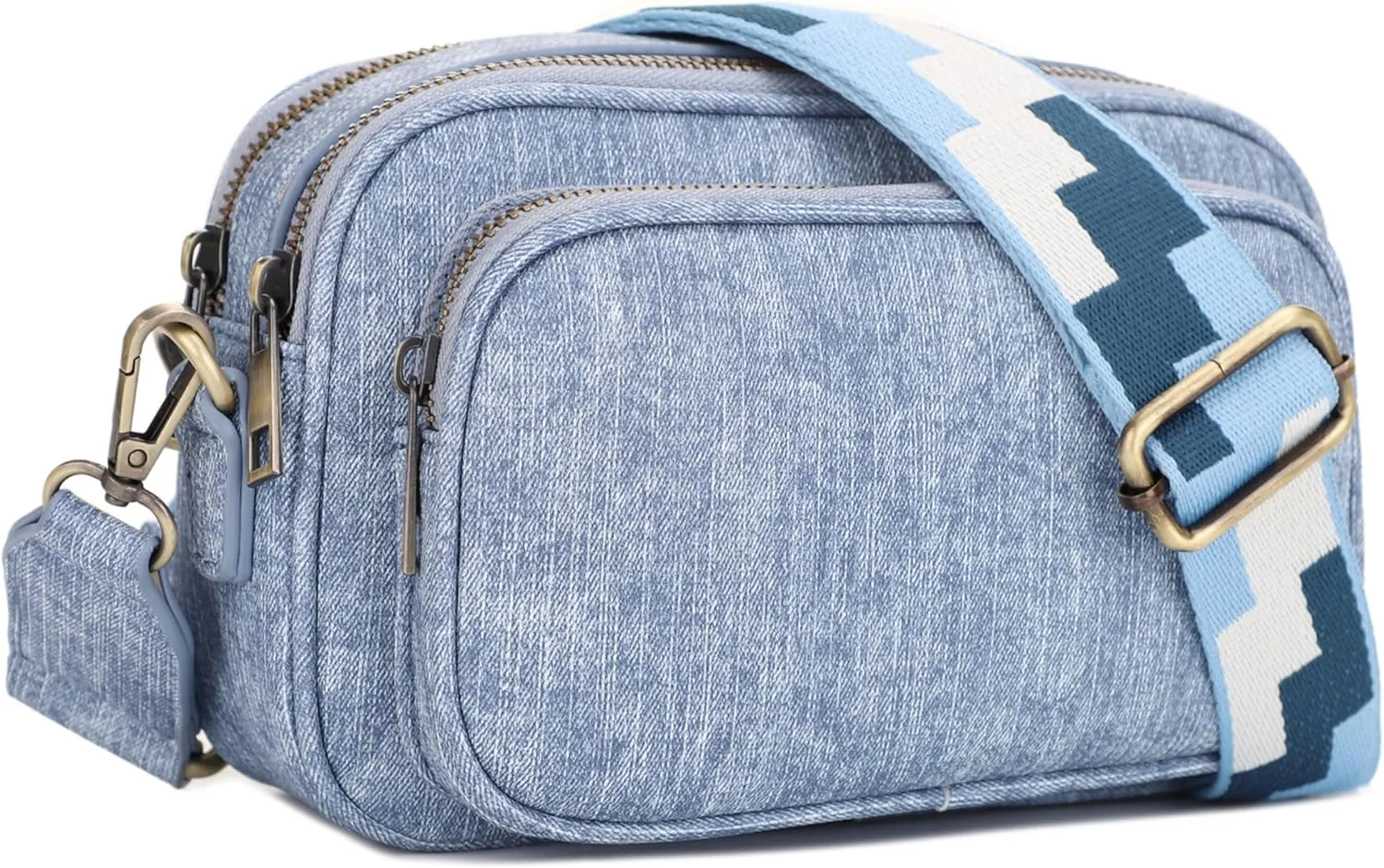 SG SUGU Small Crossbody Bag for Women, Triple Compartment Shoulder Handbags with Adjustable Strap, Camera Purse for Everyday
