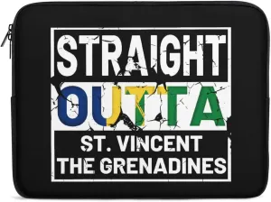 Shabby Cracked Saint Vincent Flag Laptop Sleeve 13/15 Inch Durable Briefcase Cover Shockproof Protective Case Handbags Portable Laptop Bag