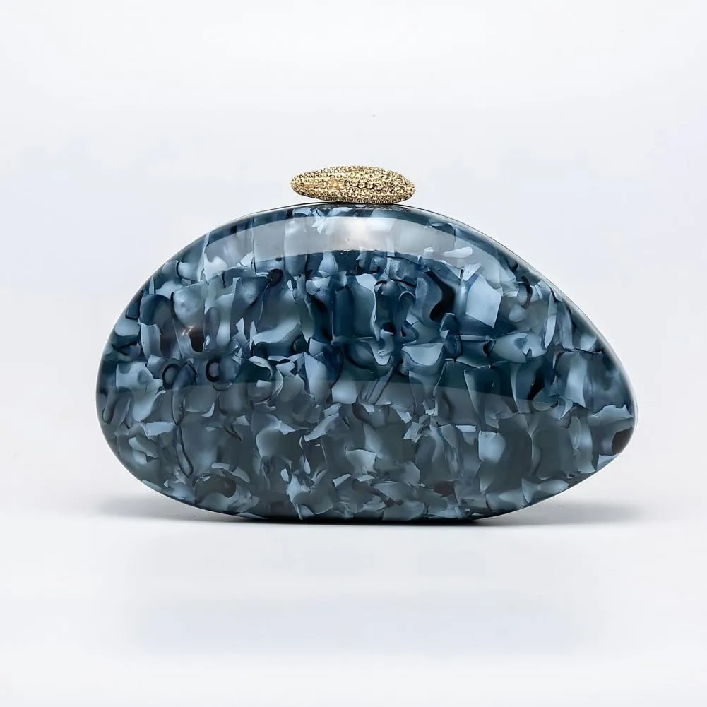 Shell Acrylic Clutch Purses For Women Chic Evening Bag Designer Crossbody Handbags for Wedding Prom