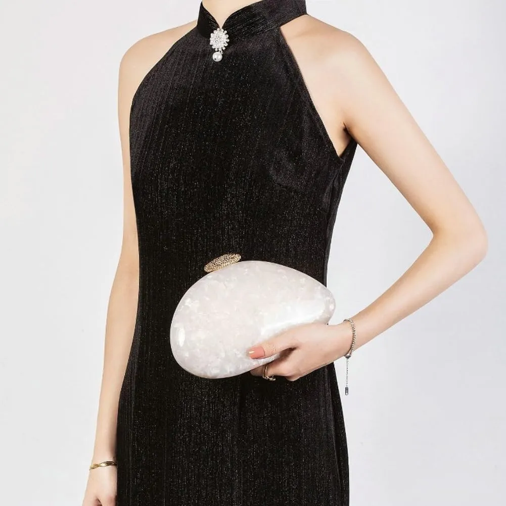 Shell Acrylic Clutch Purses For Women Chic Evening Bag Designer Crossbody Handbags for Wedding Prom