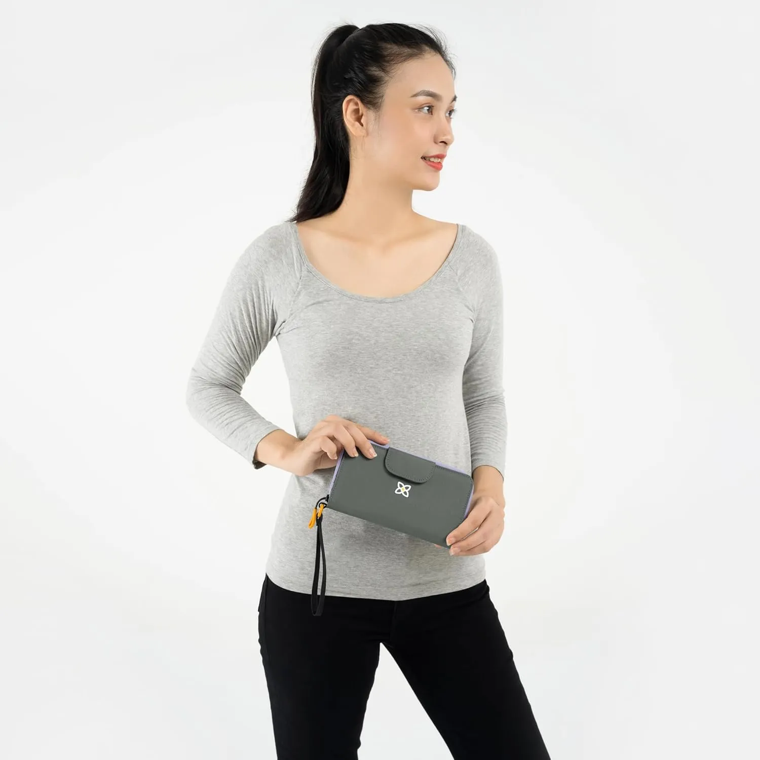 Sherpani Tulum, Nylon Large Zip Around Wallet, Wristlet, Purse with Card Holder Organizer for Women