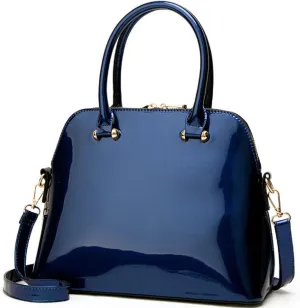 Shiny Patent Leather Handbags and Purses for Women Glossy Shell Shoulder Bag Top Handle Totes Evening Party Satchel