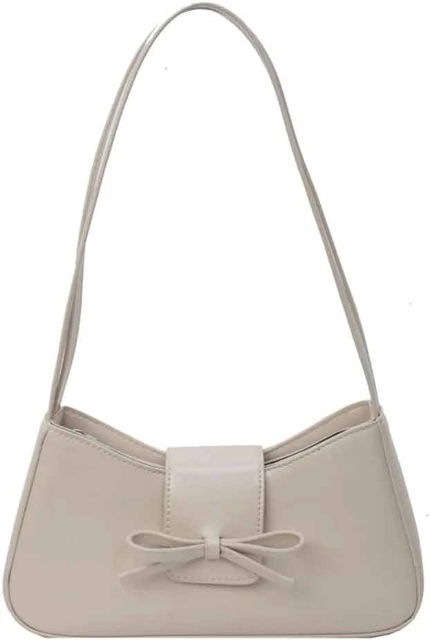 Shoulder Bag for Women, Hobo Handbags Trendy Retro Purses Leather Clutch Bag Cute Bow Purse
