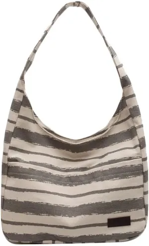 Shoulder Bag Striped Hobo Bags Womens Purses and Handbags Tote Bag for Women Work Casual Shopping Tote Purse Handbag Grey