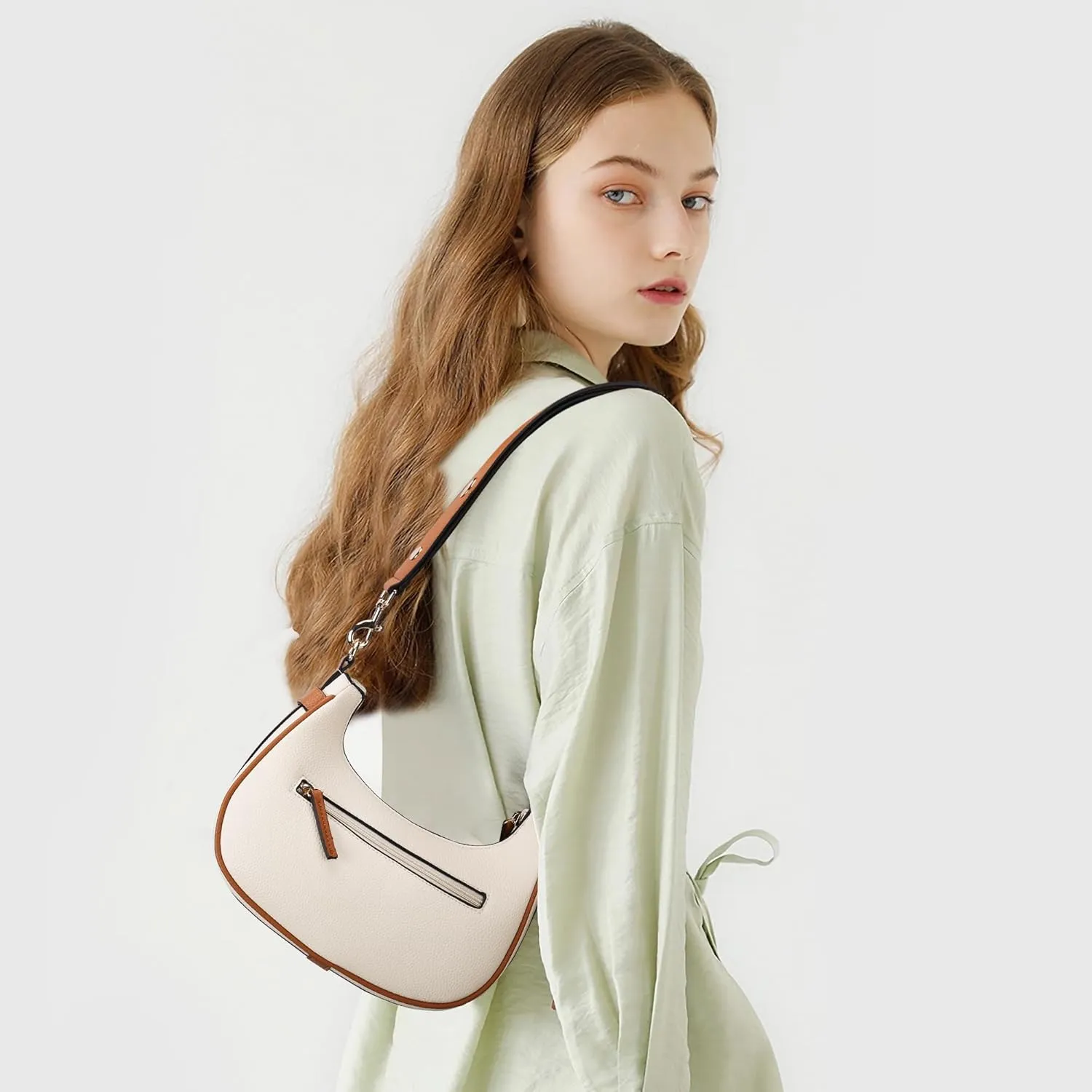 Shoulder Bags Y2k Purse for Women, Top Handle Purses Buckle Punk Hobo Clutch Crossbody Bag Trendy Leather Handbag
