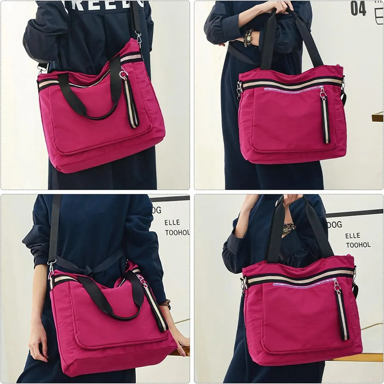Shoulder Handbags for Women Large Capacity Tote Purses Travel Purses and Handbags with Removable Shoulder Strap