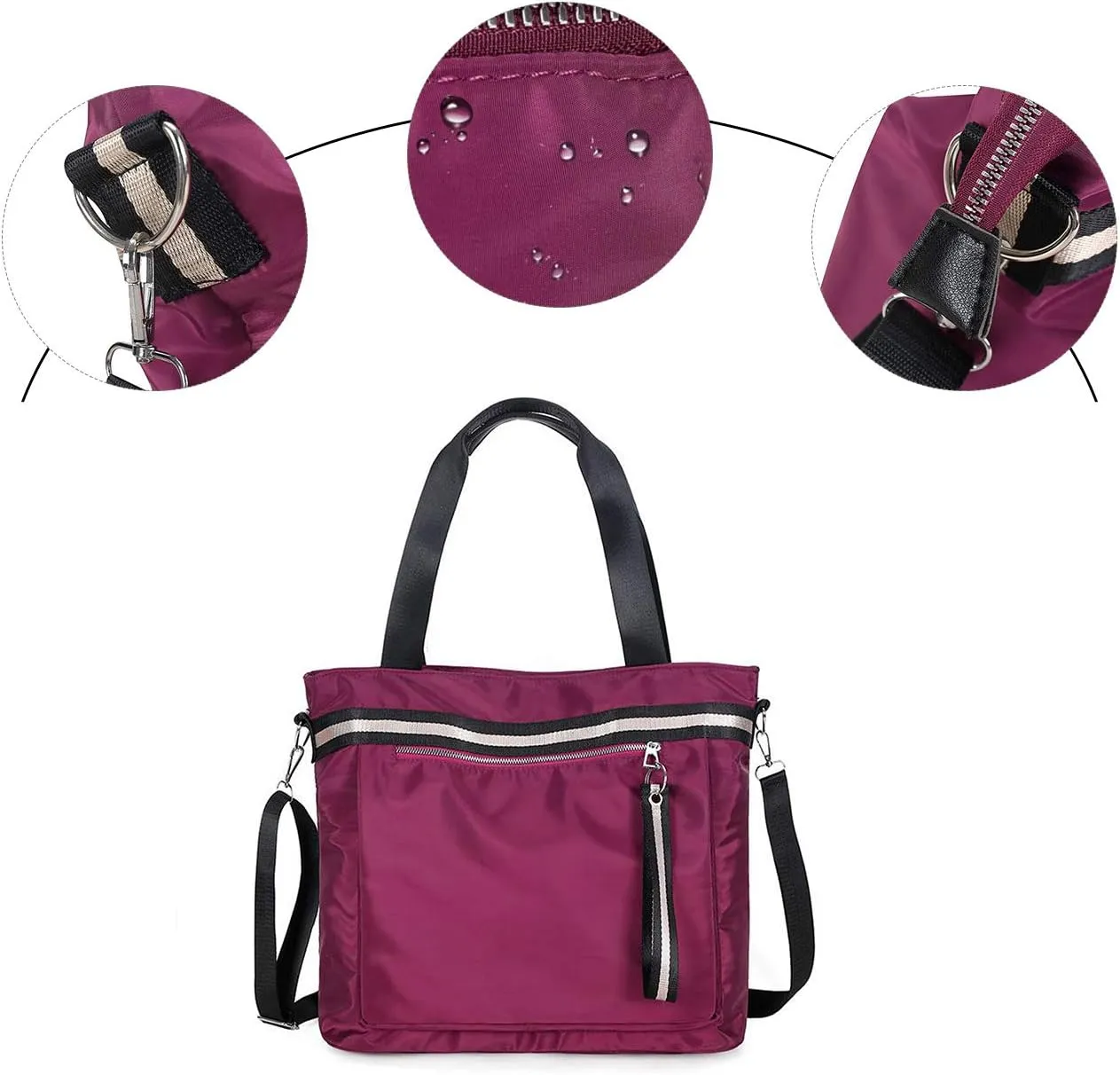 Shoulder Handbags for Women Large Capacity Tote Purses Travel Purses and Handbags with Removable Shoulder Strap