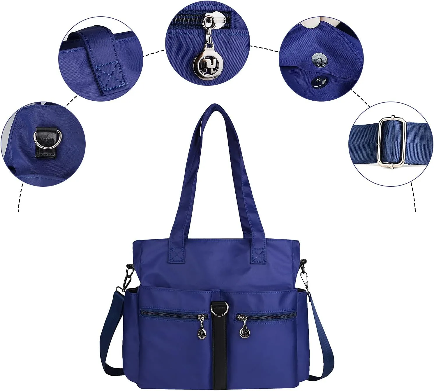 Shoulder Handbags for Women Multipockets Tote Bags Waterproof Purses and Handbags Large Crossbody Bags