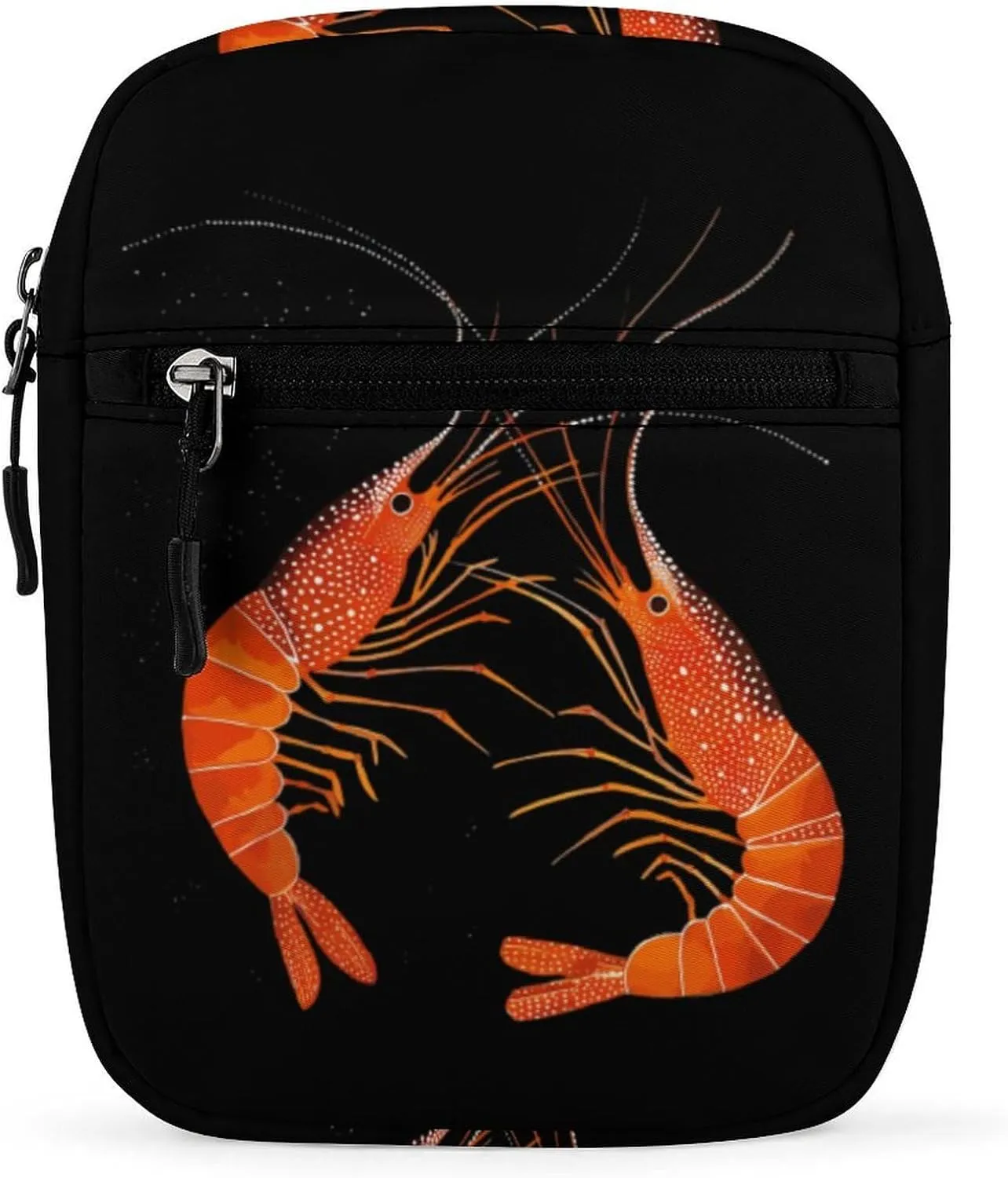 Shrimp Cute Crossbody Bags Small Sling Purse Travel Shoulder Bag with Adjustable Strap for Men Women