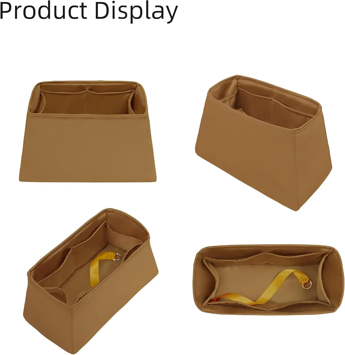Silk Organizer for Lindy Mini/26/30/34,Soft and Gentle Touch Insert,Maintain Bag Natural Shape,Lightweight Inner Bag（Biscuit,Lindy Mini19）