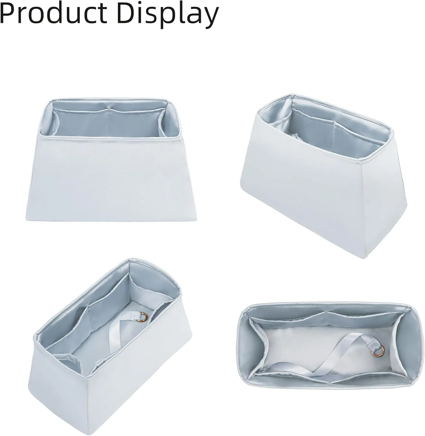 Silk Organizer for Lindy Mini/26/30/34,Soft and Gentle Touch Insert,Maintain Bag Natural Shape,Lightweight Inner Bag（Blue Pale,Lindy Mini19）