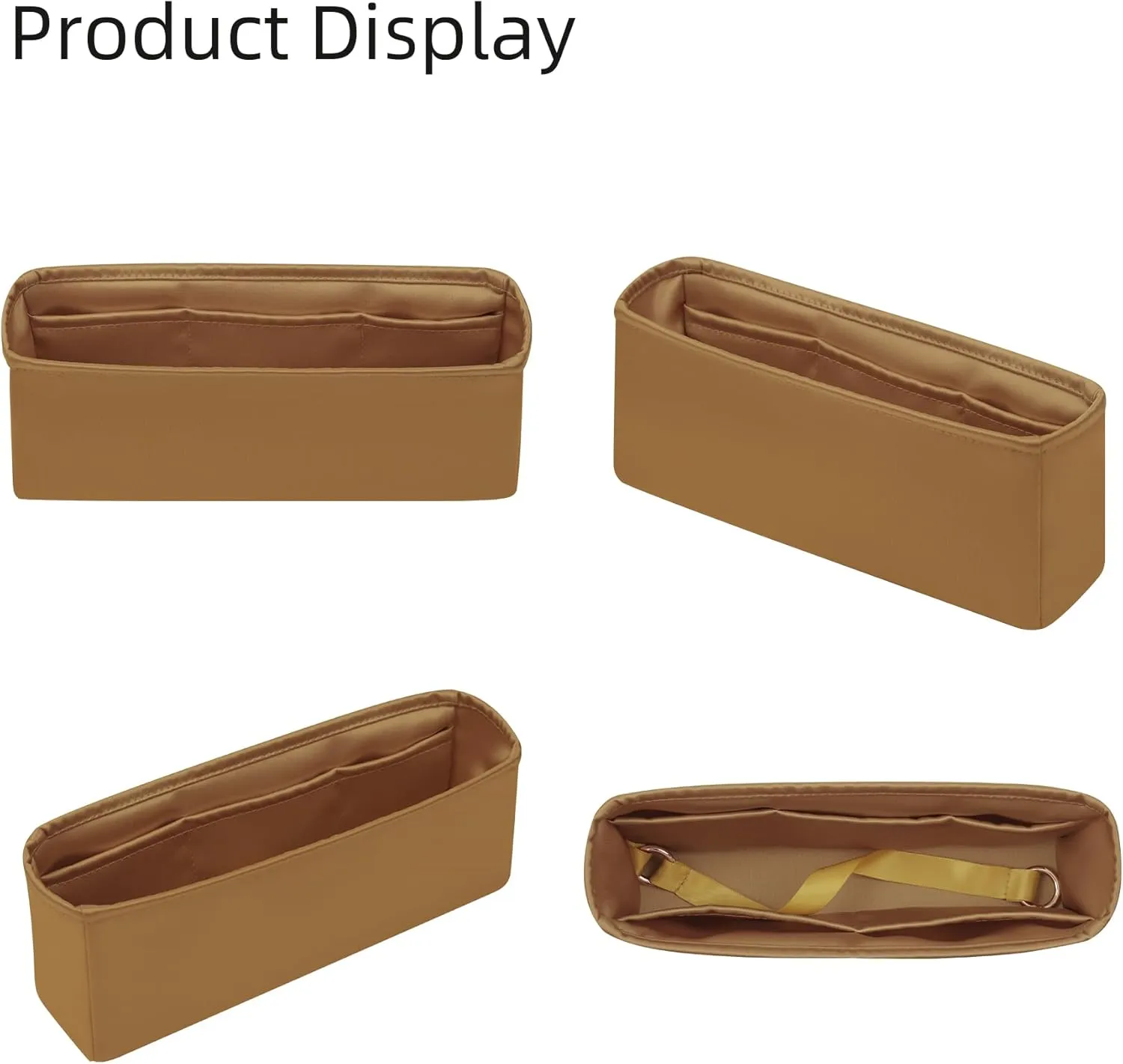 Silk Purse Organizer for Chanel Classic Flap Square/Mini/Small/Medium/Jumbo/Maxi,Insert in Bag,Luxury Handbag Tote Lining Bag Shapers(CF Jumbo 30,Biscuit)