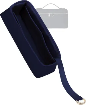 Silk Purse Organizer for Extra Pocket L19/L27,Insert Bag in Bag,Luxury Handbag Tote Lining Bag Shapers(L19,Blue Nuit)