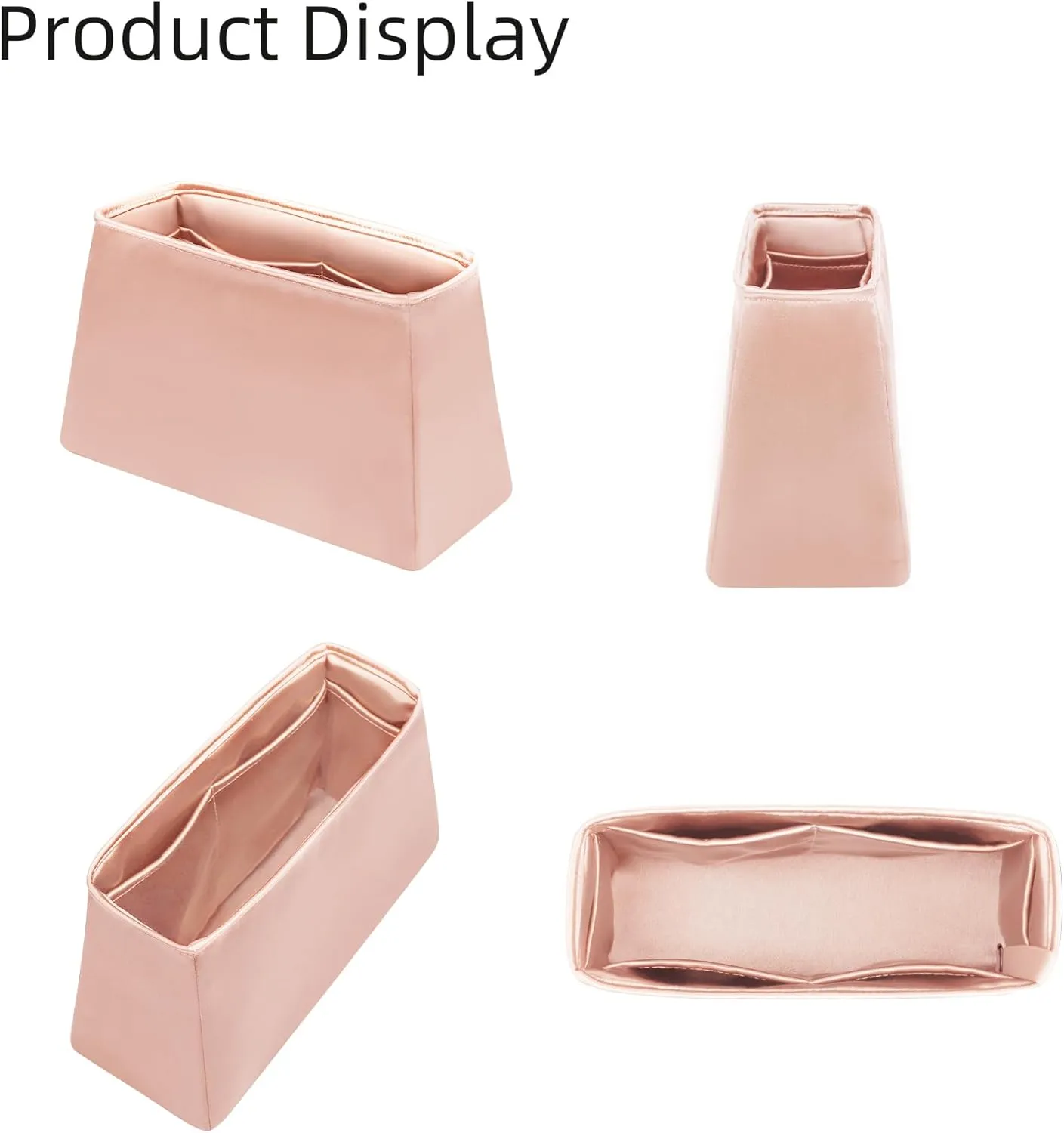 Silk Purse Organizer for LV Carryall PM/MM,Insert in Bag,Luxury Handbag Tote Lining Bag Shapers(MM,Rose Eglantine)