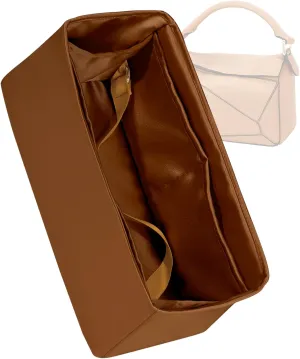 Silk Purse Organizer for Puzzle Mini/Small/Medium/Large,Insert Bag in Bag,Luxury Handbag Tote Lining Bag Shapers(Gold,Small)