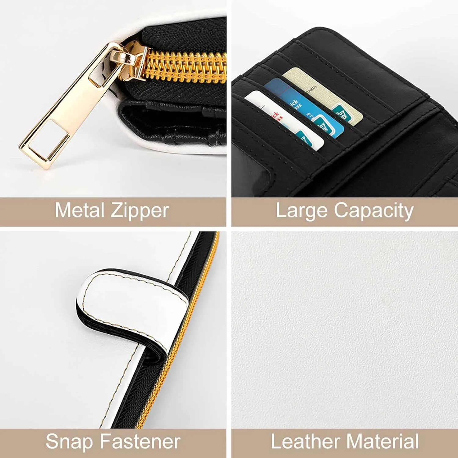 Slim Wallet for Women Men Leather Wallet,Small Fishes Credit Card Holder Clutch Purses for Women, Available in Multiple Styles