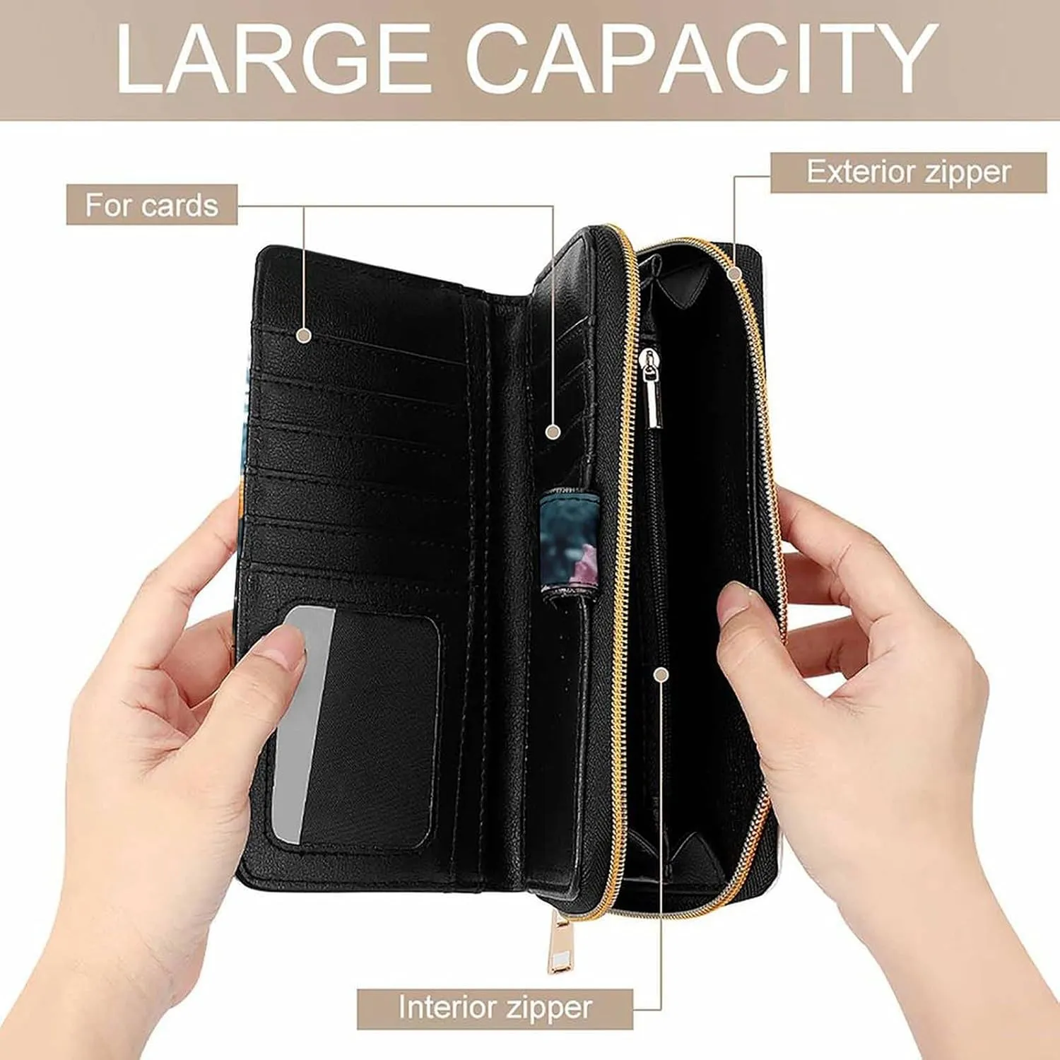 Slim Wallet for Women Men Leather Wallet,Small Fishes Credit Card Holder Clutch Purses for Women, Available in Multiple Styles
