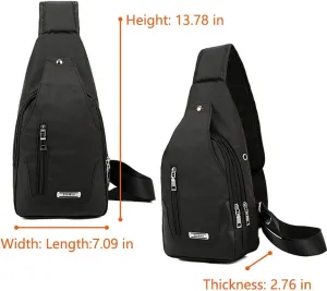Sling Bag Sling Backpack Crossbody Chest Shoulder Bag Small Causal Daypack for Women Men Hiking